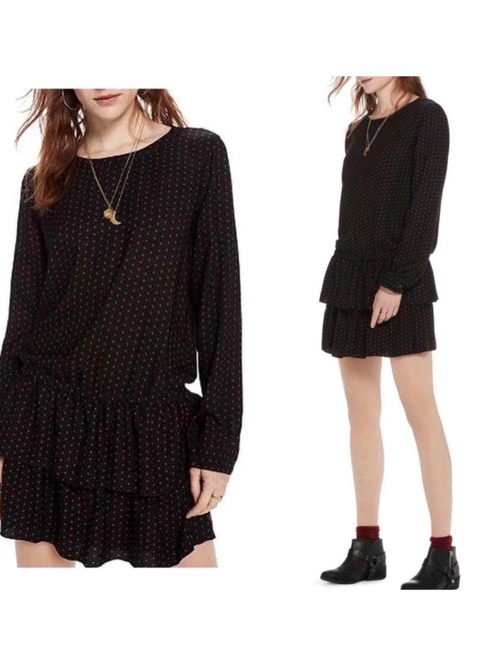 Scotch & Soda Maison Fantastique Star Ruffle Tiered Mini Dress Woman Size XS